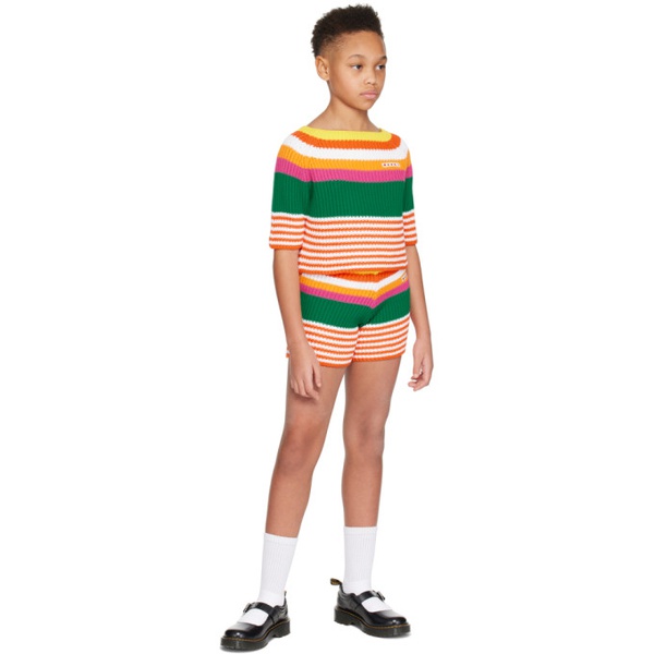 마르니 마르니 Marni Kids Multicolour Striped Shorts 241379M721001