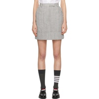톰브라운 Thom Browne Gray Frayed Miniskirt 241381F090001