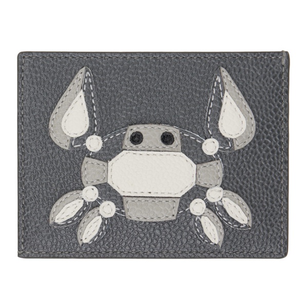 톰브라운 톰브라운 Thom Browne Gray Crab Applique Card Holder 241381M163006