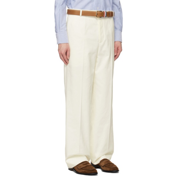 톰브라운 톰브라운 Thom Browne White Low-Rise Trousers 241381M191003