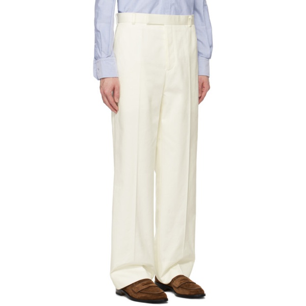 톰브라운 톰브라운 Thom Browne White Low-Rise Trousers 241381M191003