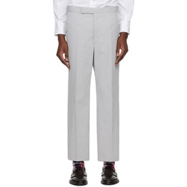 톰브라운 Thom Browne Gray Classic Backstrap Trousers 241381M191019
