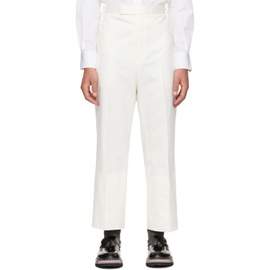 톰브라운 Thom Browne White Rolled Cuff Trousers 241381M191021