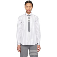 톰브라운 Thom Browne White Striped Shirt 241381M192007