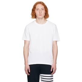 톰브라운 Thom Browne White Stripe Trim T-Shirt 241381M213019