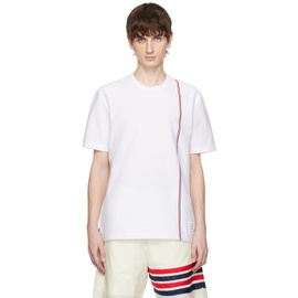 톰브라운 Thom Browne White Striped T-Shirt 241381M213029