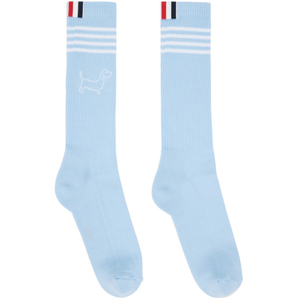 톰브라운 톰브라운 Thom Browne Blue Hector Icon Athletic Socks 241381M220002