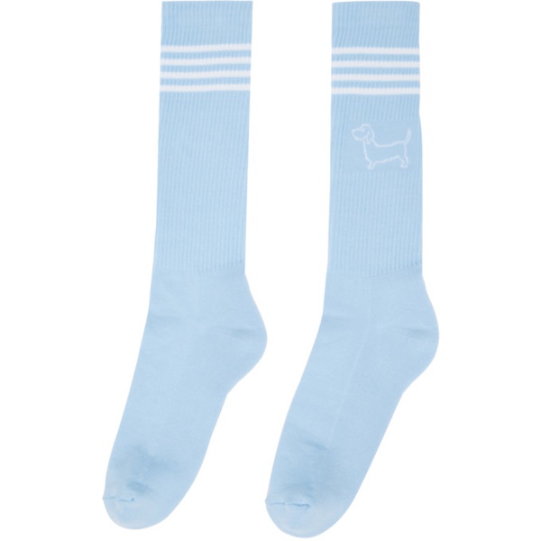톰브라운 톰브라운 Thom Browne Blue Hector Icon Athletic Socks 241381M220002