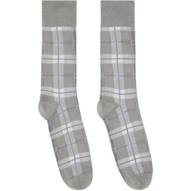 톰브라운 Thom Browne Gray Check Socks 241381M220004