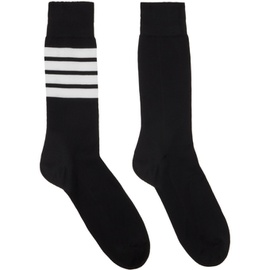 톰브라운 Thom Browne Black Tricolor Socks 241381M220006