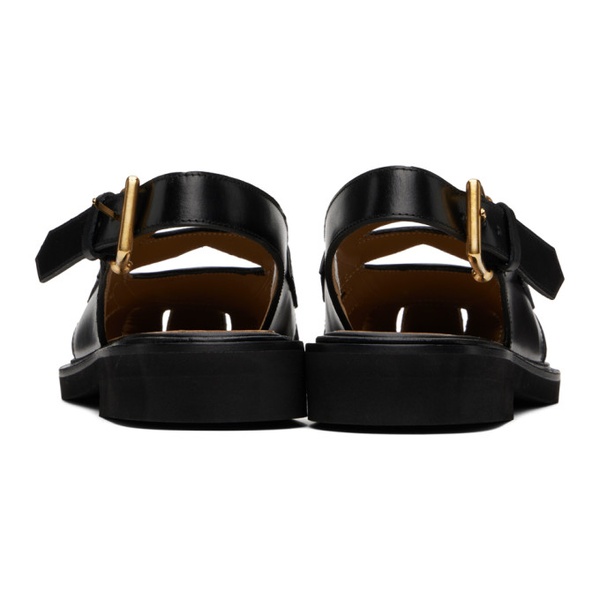 톰브라운 톰브라운 Thom Browne Black Slingback Cutout Sandals 241381M234000