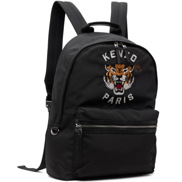  Black Kenzo Paris Varsity Tiger Backpack 241387F042001