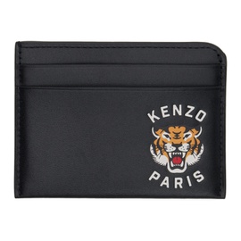 Black Kenzo Paris Lucky Tiger Card Holder 241387M163001