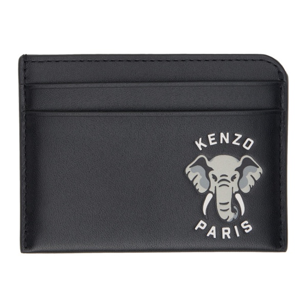  Kenzo Black Elephant Card Holder 241387M163002