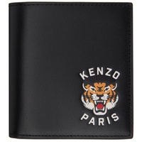 Black Kenzo Paris Mini Varsity Leather Wallet 241387M164002