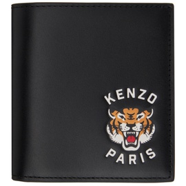 Black Kenzo Paris Mini Varsity Leather Wallet 241387M164002