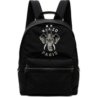 Black Kenzo Paris Logo Backpack 241387M166001