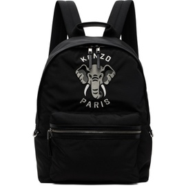 Black Kenzo Paris Logo Backpack 241387M166001