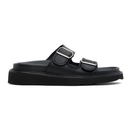 Black Kenzo Paris Kenzo Matto Leather Sandals 241387M234002