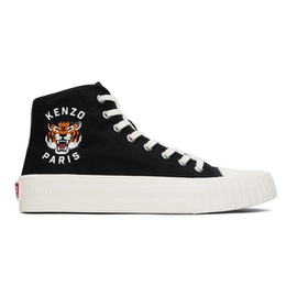 Black Kenzo Paris Foxy High-Top Canvas Sneakers 241387M236001