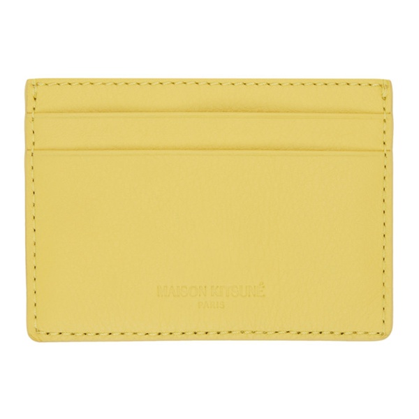 메종키츠네 Maison Kitsune Yellow Cloud Card Holder 241389F037000
