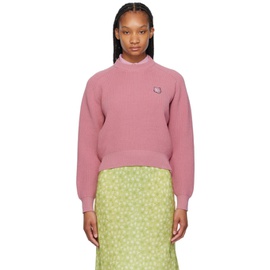 Maison Kitsune Pink Bold Fox Head Sweater 241389F096008