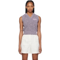 Maison Kitsune Purple Handwriting Vest 241389F100001