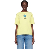 Maison Kitsune Yellow Floating Flower T-Shirt 241389F110012