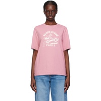 Maison Kitsune Pink Racing Fox T-Shirt 241389F110014