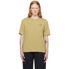 Maison Kitsune Green Bold Fox Head T-Shirt 241389F110038