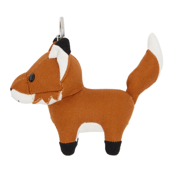 메종키츠네 Maison Kitsune Orange Fox Bag Charm Keychain 241389M148001