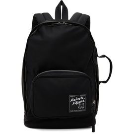 Maison Kitsune Black The Traveller Backpack 241389M166002