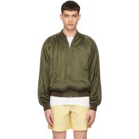 Maison Kitsune Khaki Teddy Bomber Jacket 241389M175000