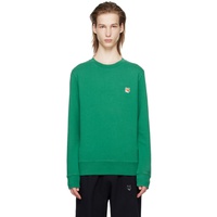 Maison Kitsune Green Bold Fox Head Sweatshirt 241389M204004