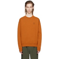 Maison Kitsune Orange Bold Fox Head Sweatshirt 241389M204006