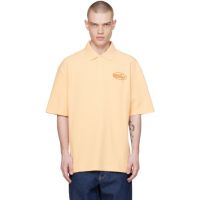 Maison Kitsune Beige Textured Polo 241389M212021