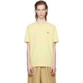Maison Kitsune Yellow Bold Fox Head T-Shirt 241389M213007