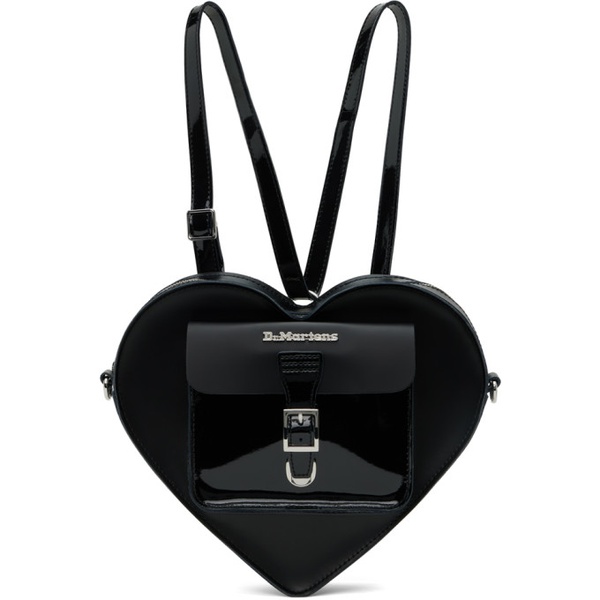 닥터마틴 닥터마틴 Dr. Martens Black Heart Shaped Leather Backpack 241399F042002