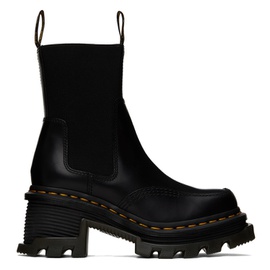 닥터마틴 Dr. Martens Black Corran Leather Heeled Chelsea Boots 241399F113008