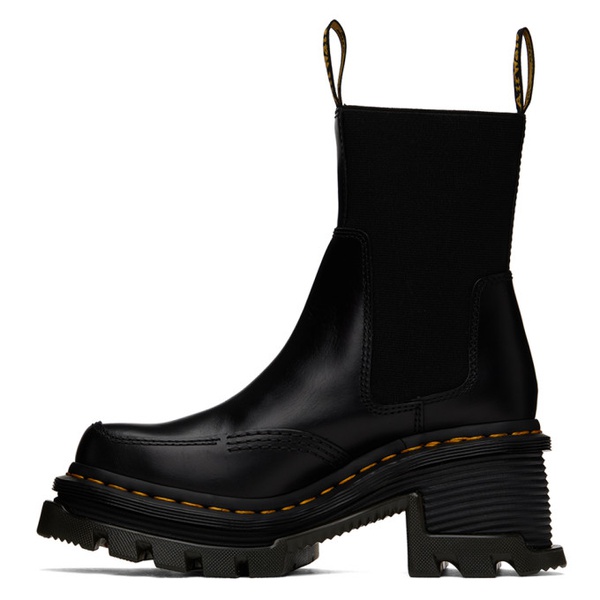 닥터마틴 닥터마틴 Dr. Martens Black Corran Leather Heeled Chelsea Boots 241399F113008