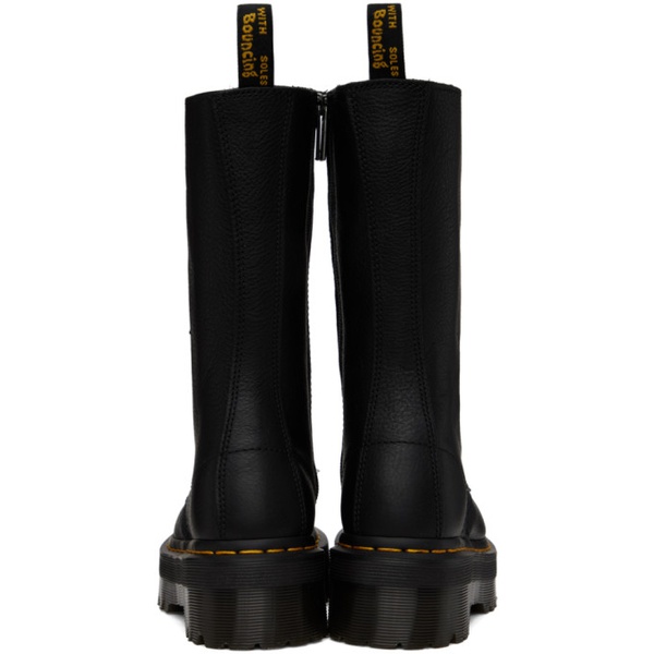 닥터마틴 닥터마틴 Dr. Martens Black 1B99 Pisa Leather Mid-Calf Lace-Up Boots 241399F115002