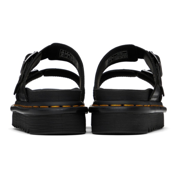 닥터마틴 닥터마틴 Dr. Martens Black Myles Leather Buckle Slide Sandals 241399F124004