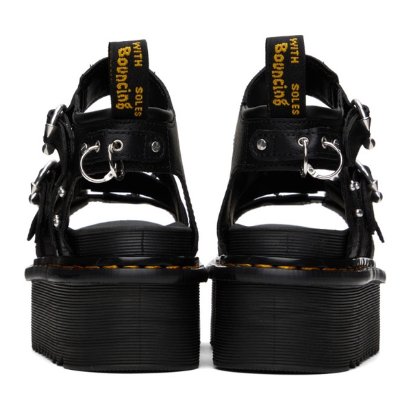 닥터마틴 닥터마틴 Dr. Martens Black Blaire Piercing Leather Platform Sandals 241399F124007