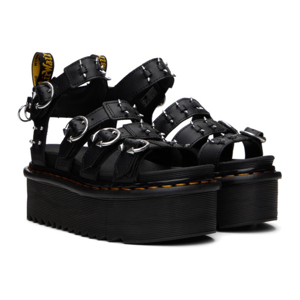 닥터마틴 닥터마틴 Dr. Martens Black Blaire Piercing Leather Platform Sandals 241399F124007