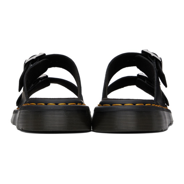 닥터마틴 닥터마틴 Dr. Martens Black Josef Leather Buckle Slide Sandals 241399F124010