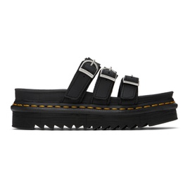 닥터마틴 Dr. Martens Black Blaire Leather Slide Sandals 241399F124013