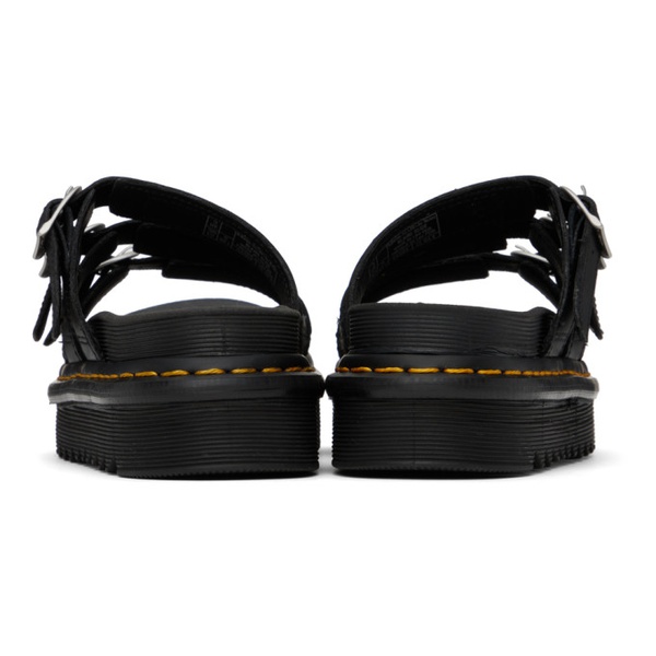 닥터마틴 닥터마틴 Dr. Martens Black Blaire Leather Slide Sandals 241399F124013