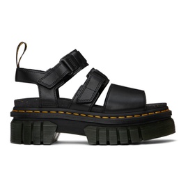 닥터마틴 Dr. Martens Black Ricki Leather 3-Strap Platform Sandals 241399F125000