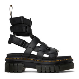 닥터마틴 Dr. Martens Black Ricki Leather Platform Gladiator Sandals 241399F125001