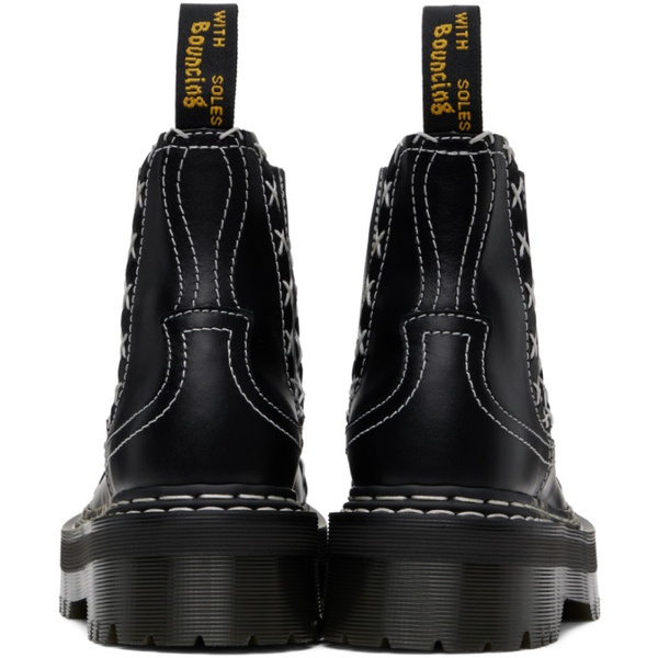 닥터마틴 닥터마틴 Dr. Martens Black 2976 Gothic Americana Quad Chelsea Boots 241399M223007